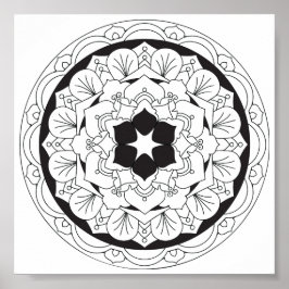 Póster Mandala floral color-tu-propia 060517_4