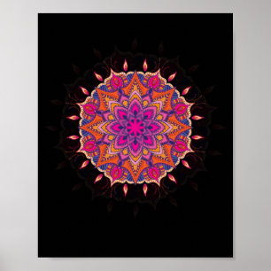 Póster Mandala Geometría Sagrada Prana Art Yoga Mantra Om