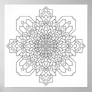 Póster Mandala geométrica #11
