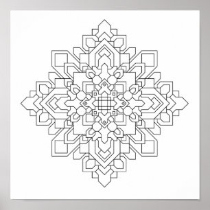 Póster Mandala geométrica #2