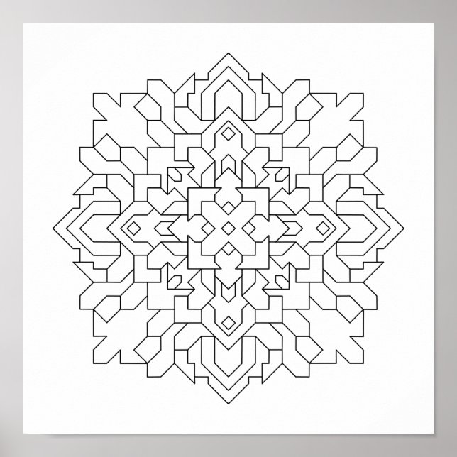 Póster Mandala geométrica #6 (Frente)