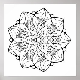 Póster Mandala grande Poster a color