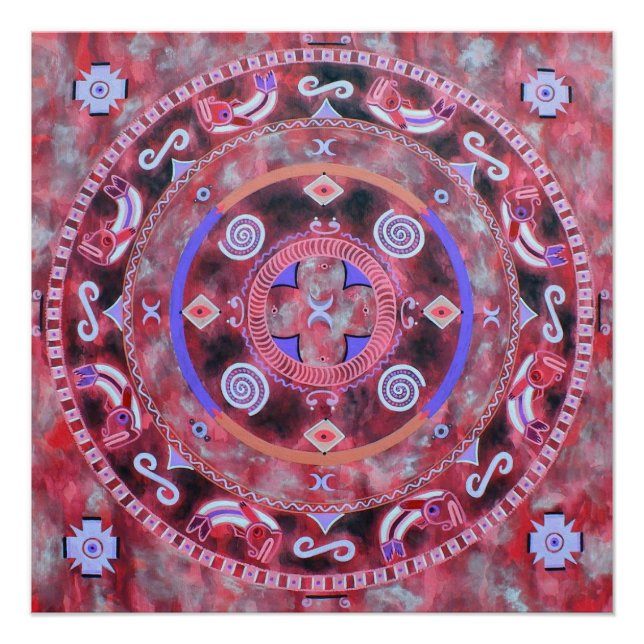 Póster Mandala india (Anverso)