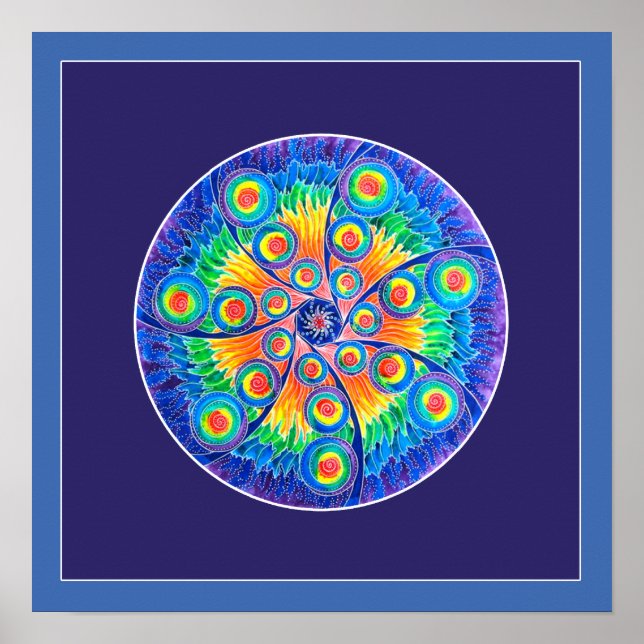 Póster Mandala infinita universal (Frente)