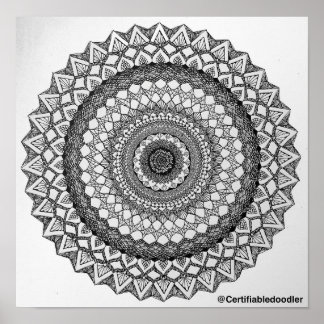 Póster Mandala inspirada en matemáticas
