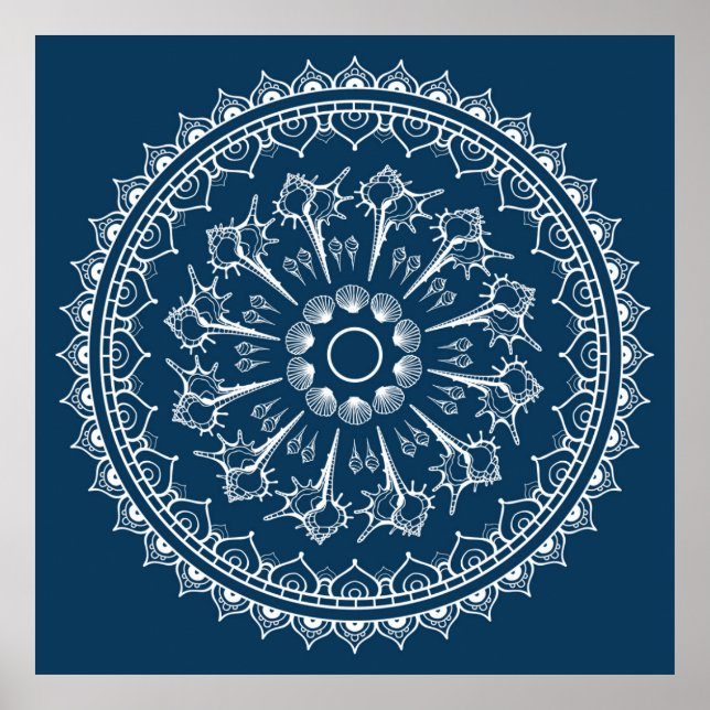 Póster Mandala Made Of Seashells (Frente)