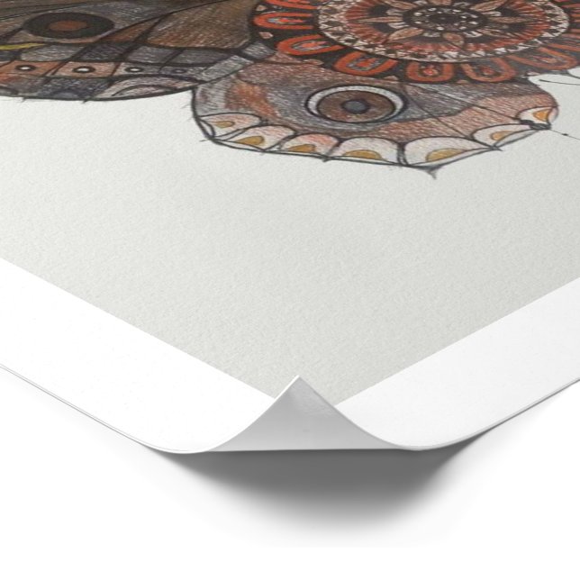 Póster Mandala moth poster por Shelley (Esquina)