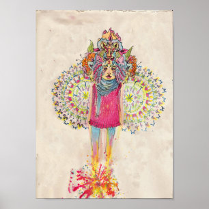 Póster Mandala Mushroom Poster