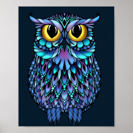 Póster Mandala Owl Wall Art Poster