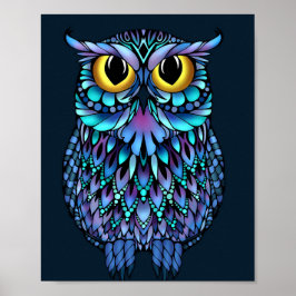 Póster Mandala Owl Wall Art Poster