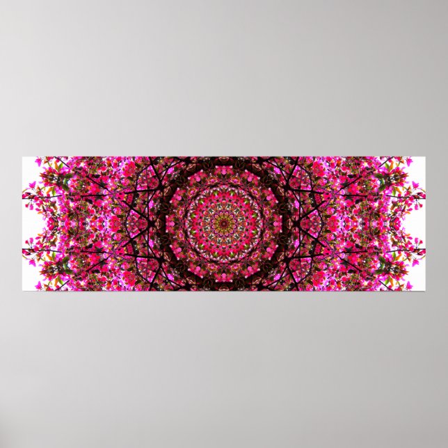 Póster Mandala Panorámica Rosa (Frente)