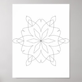 Póster - Mandala para colorear