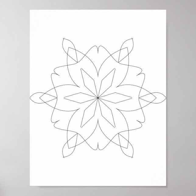 Póster - Mandala para colorear (Frente)