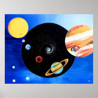 Póster Mandala planetaria