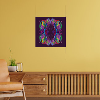 Póster Mandala psicodélica moderna