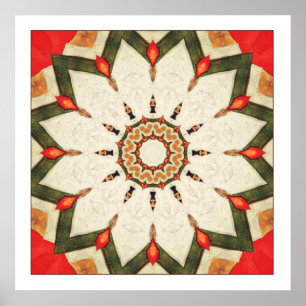 Póster Mandala roja turca
