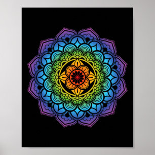 Póster Mandalas Budismo Atención Plena Meditación Yoga Ll