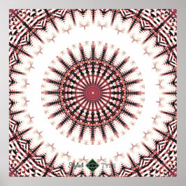 Póster Mandalas de ondas sonoras con espectro invertido