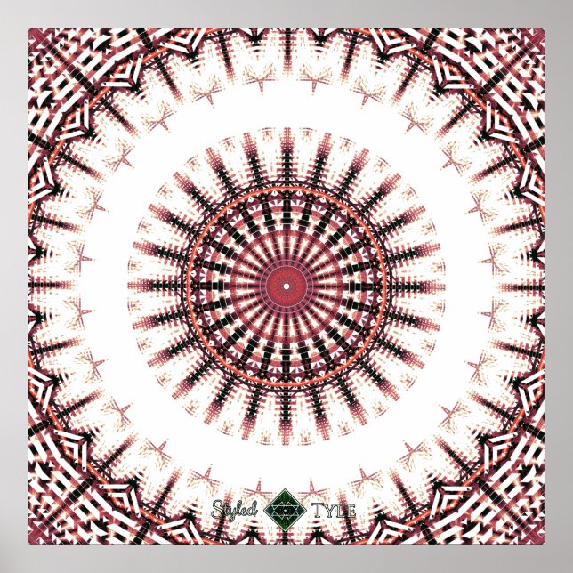 Póster Mandalas de ondas sonoras con espectro invertido (Frente)