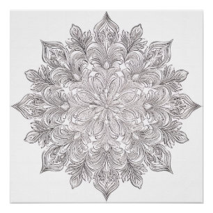 Póster Mandalas de Pétalos con Plumas
