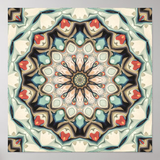 Póster Mandalas de tonos terrosos