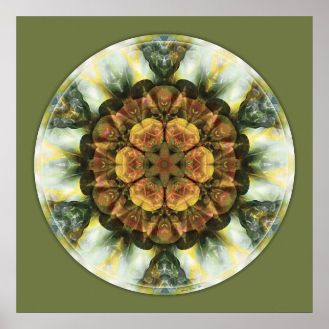 Póster Mandalas desde el corazón de la paz, No. 9 (Frente)