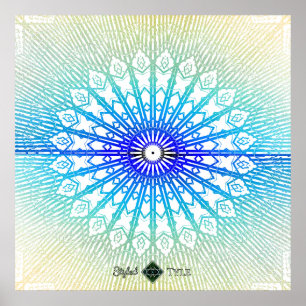 Póster Mandalas Espejo de Sombra ( Arcoíris )