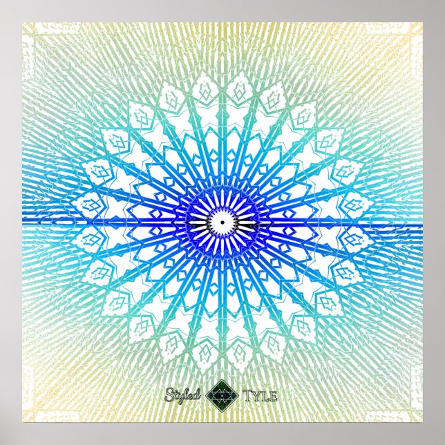 Póster Mandalas Espejo de Sombra ( Arcoíris ) (Frente)