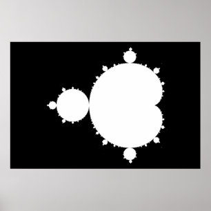 Póster Mandelbrot blanco