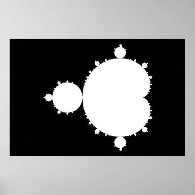 Póster Mandelbrot blanco (Frente)