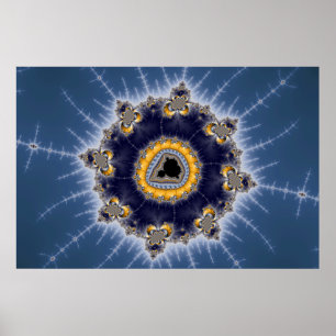 Póster Mandelbrot dorado - Poster fractal