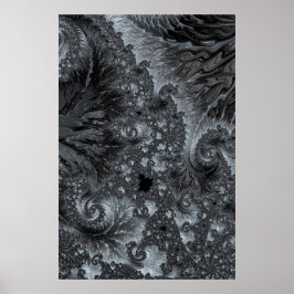 Póster Mandelbrot en tierra helada Resumen fractal modern