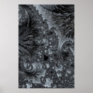 Póster Mandelbrot en tierra helada Resumen fractal modern