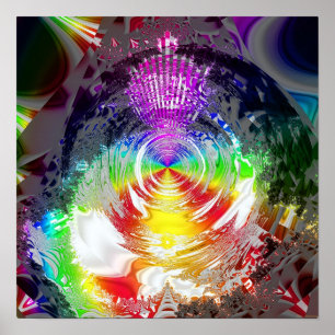 Póster Mandelbrot metálico 1