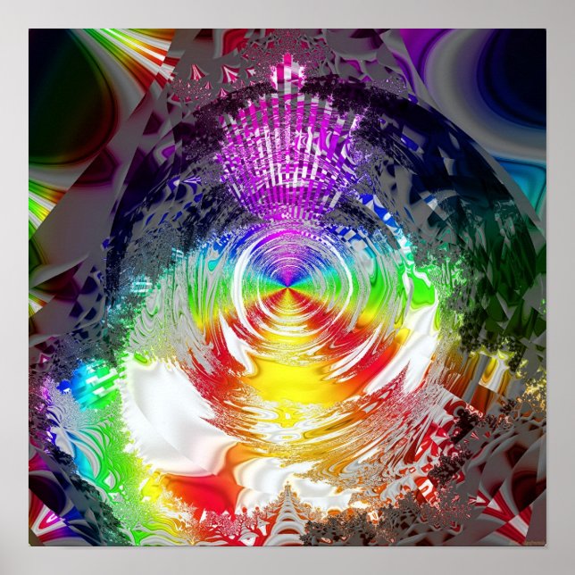 Póster Mandelbrot metálico 1 (Frente)