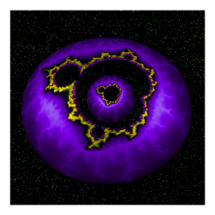 Póster Mandelbrot Púrpura En Un Mandelbrot