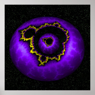 Póster Mandelbrot Púrpura En Un Mandelbrot