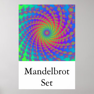 Póster Mandelbrot Set (espiral de 15 brazos)