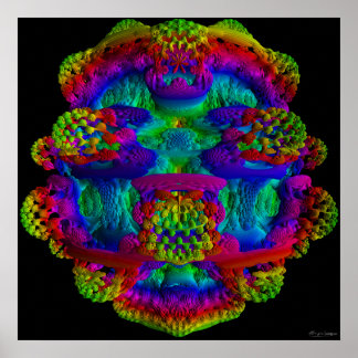 Póster Mandelbulb con color normal