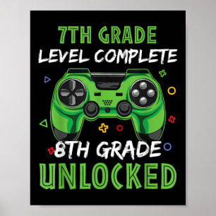 Póster Mando 8º Grado Desbloqueado Regalo Para 7º Nivel N
