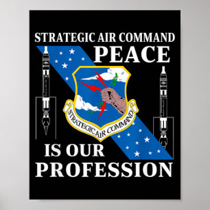 Póster Mando Aéreo Estratégico USAF Guerra Fría La paz es