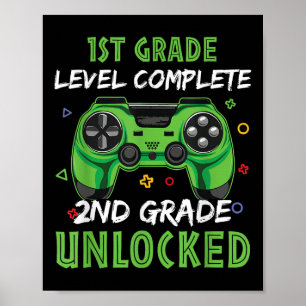 Póster Mando de juego regalo desbloqueado de 2do grado pa