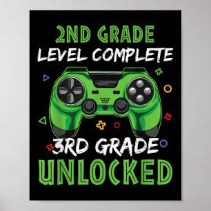 Póster Mando de juego regalo desbloqueado de 3er grado pa