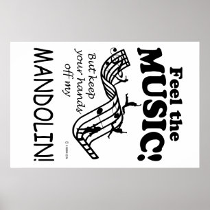 Póster Mandolin Feel The Music