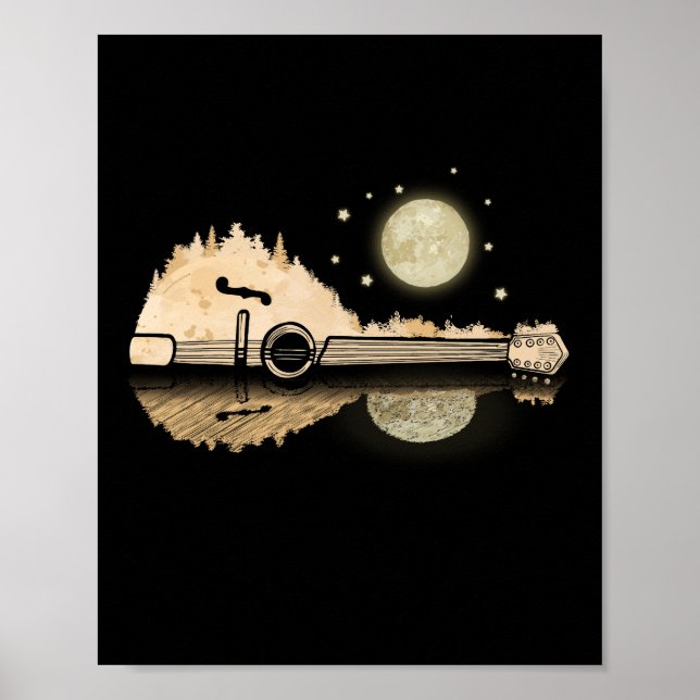 Póster Mandolin Player Country Music Bluegrass Mandolin (Frente)