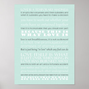 Póster Mandolin Quote de capitán Corelli