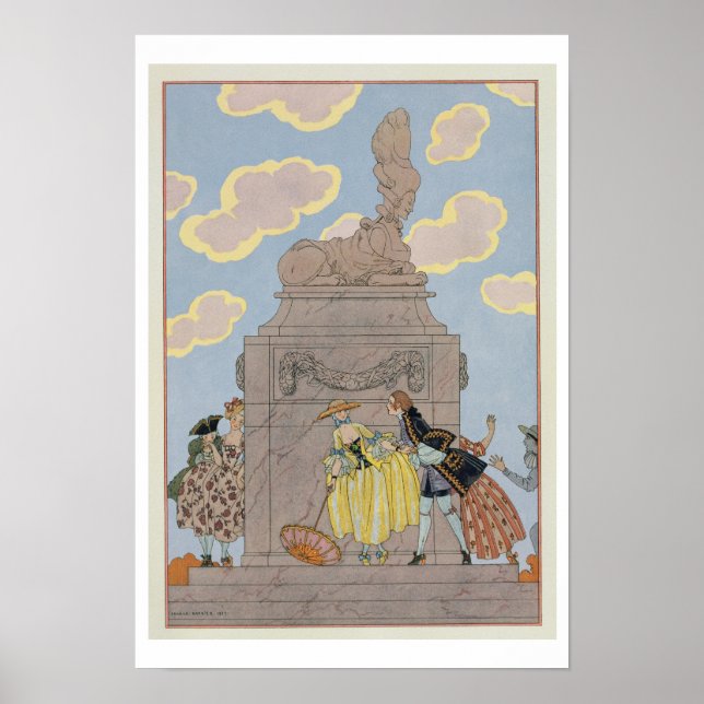 Póster Mandoline, ilustracion de 'Fetes Galantes' de Pa (Frente)