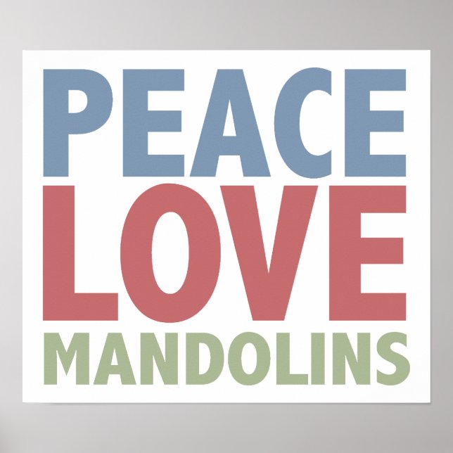 Póster Mandolins de amor por la paz (Frente)
