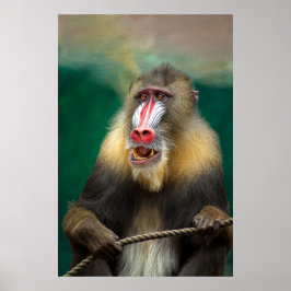 Póster Mandrill Primate Portrait