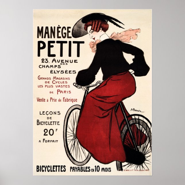 Póster Manege Petit Bicycles Vintage Poster de Publicidad (Frente)